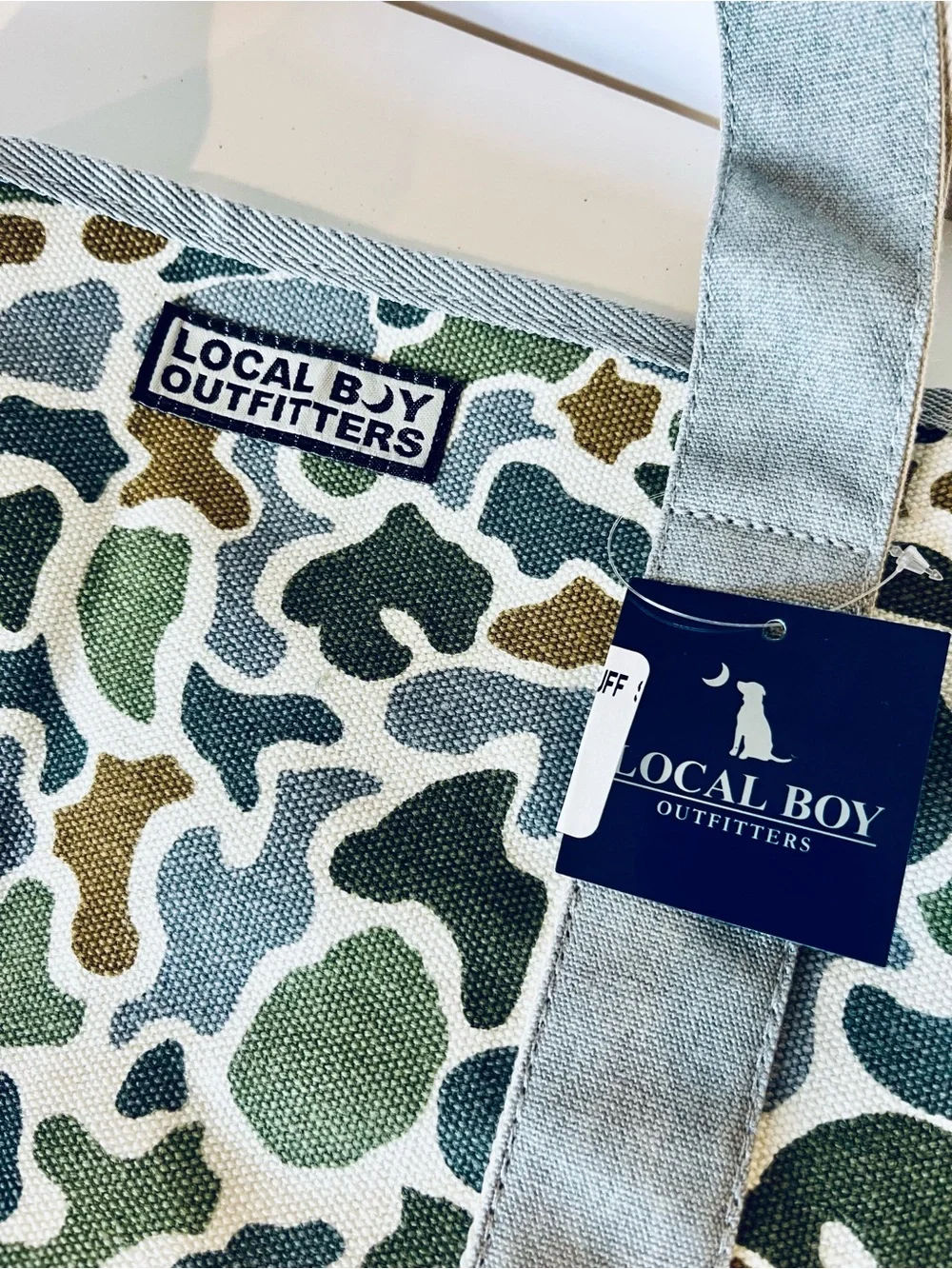 NWT LOCAL BOY OUTFITTERS Canvas Tote Bag in Camo